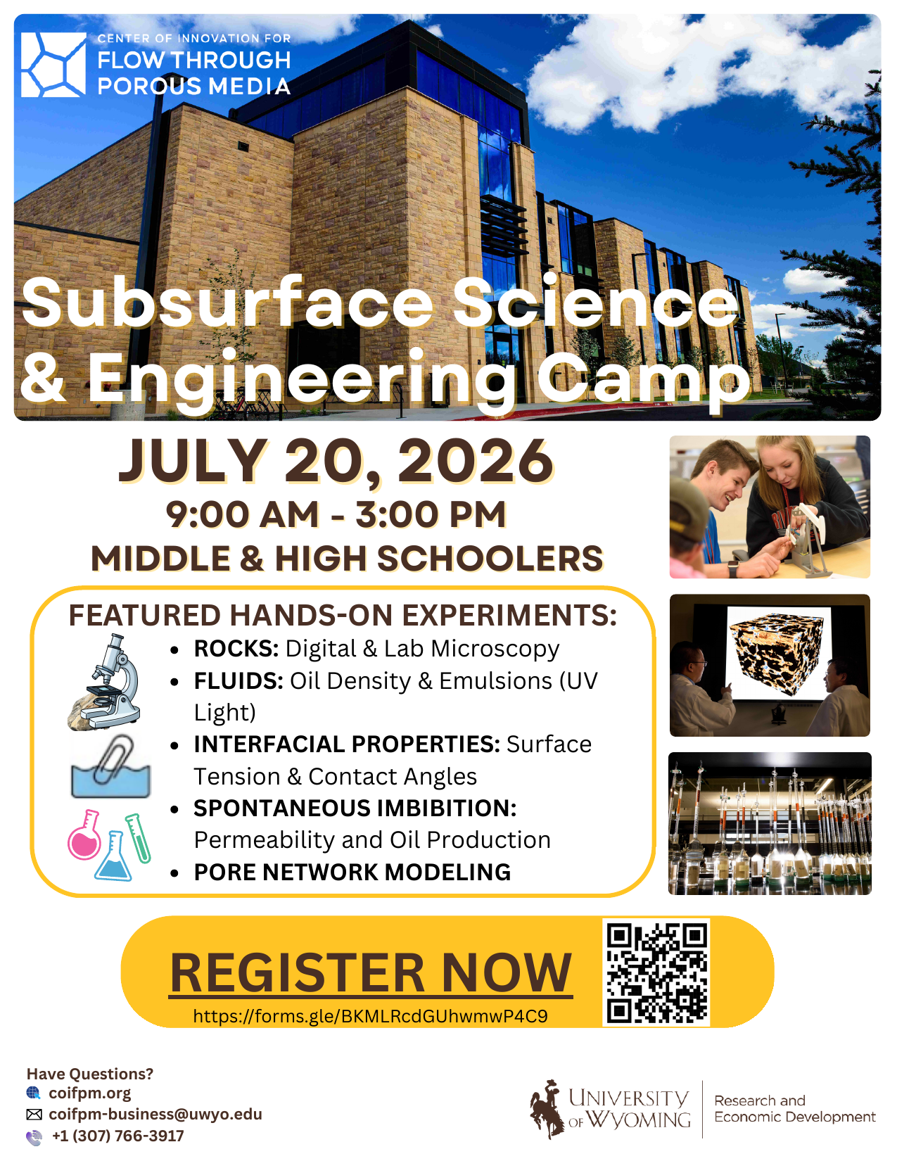UW Subsurface Science & Engineering Camp